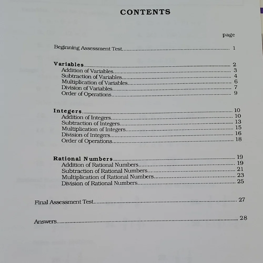 Straight Forward Pre-Algebra Books 1 and 2